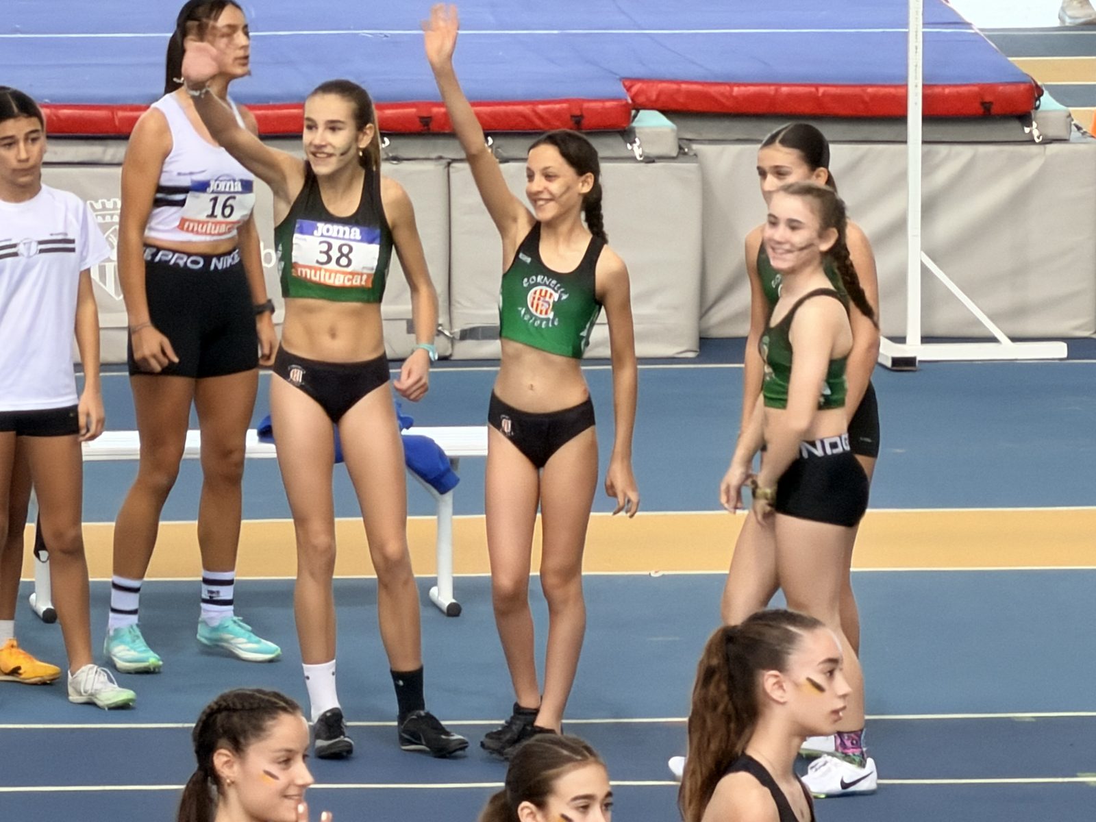 Claudia on the podium