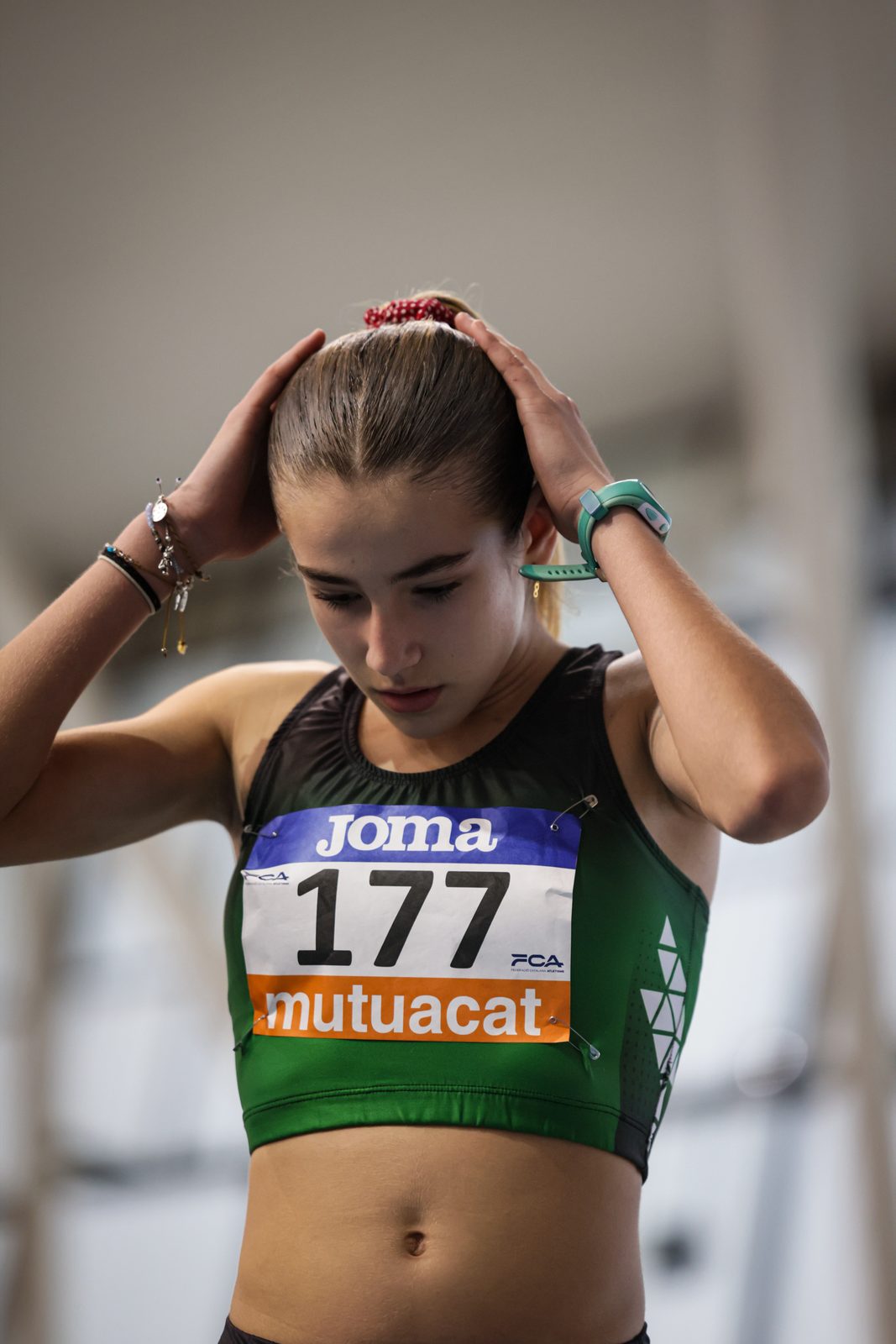 Claudia warming up